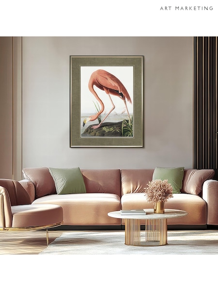 Art Marketing Multicoloured Vintage Flamingo Wall Art (H74033) | £215
