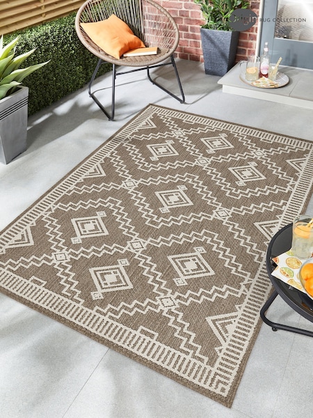 Origin Rug Collection. Coffee Atlas Diamond Rug (H74062) | £85 - £240