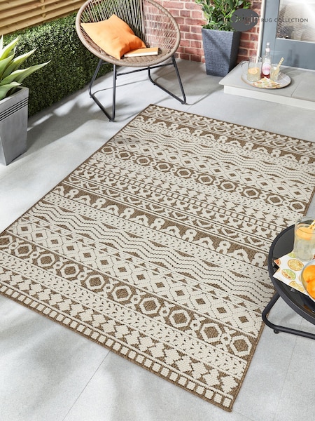 Origin Rug Collection. Coffee Atlas Graphic Print Rug (H74063) | £85 - £240