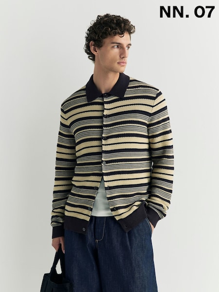 NN.07 Brown Nolan Long Sleeve Button Down Cardigan (H74269) | £185