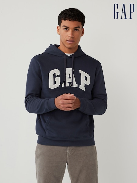 Gap Navy Blue Logo Fleece Zip Hoodie (H74443) | £35