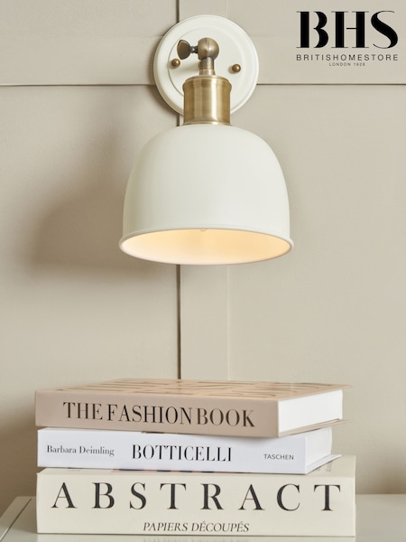 BHS Satin Ivory Ant Brass Dale Galley 1 Wall Light (H74542) | £25