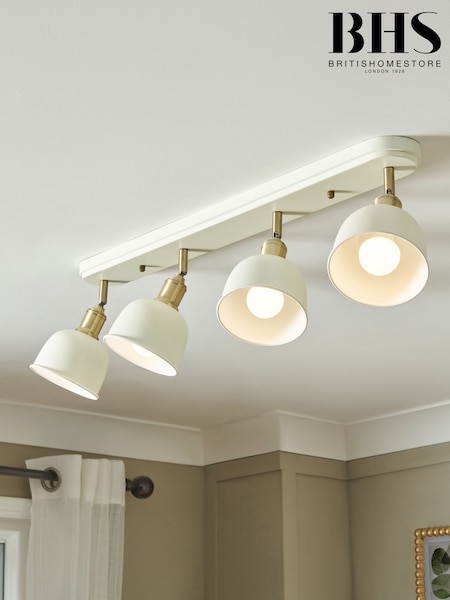 BHS Satin IvoryAnt Brass Dale Galley 4 Spot Light (H74543) | £80
