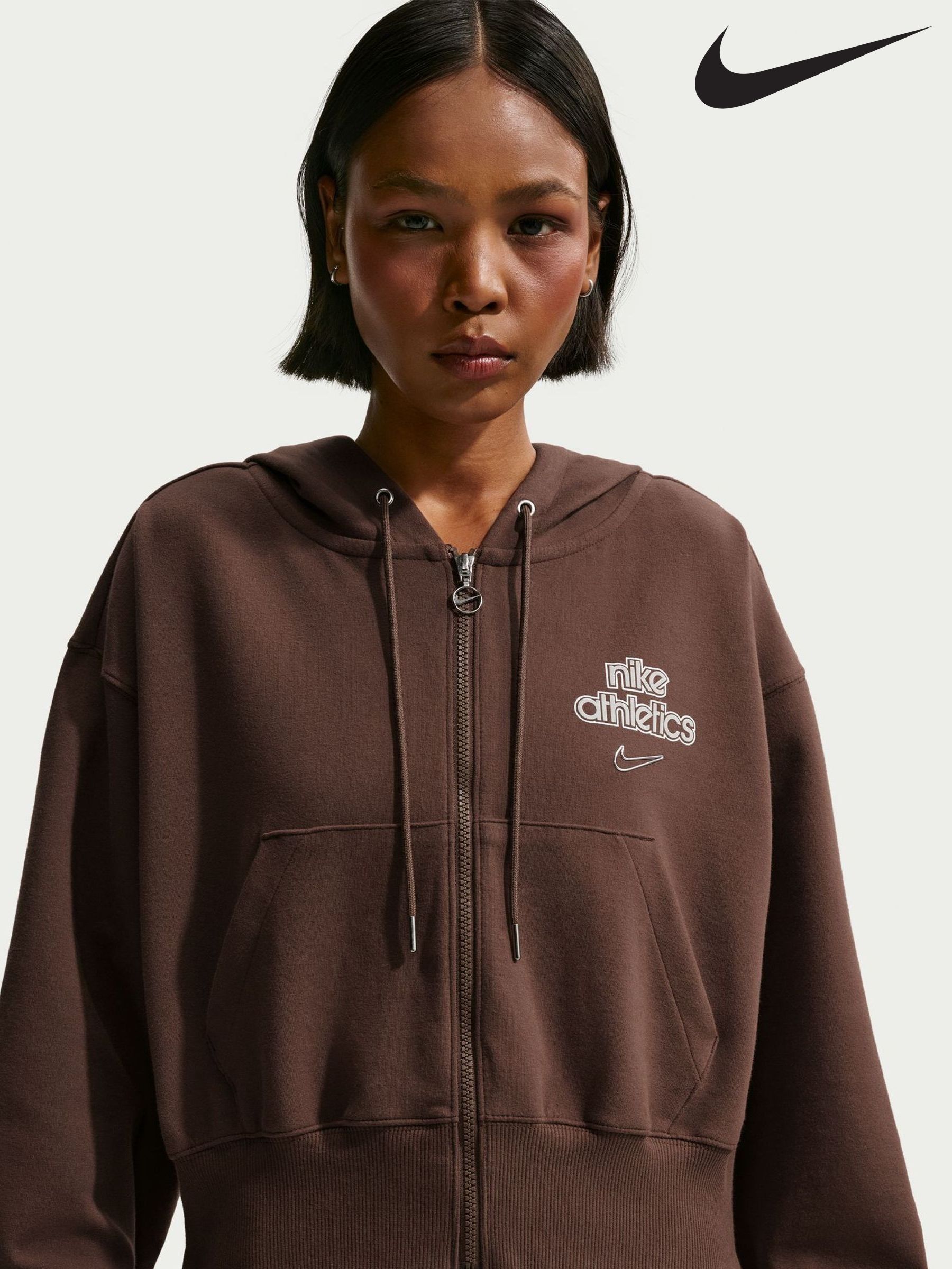 women's nike brown hoodie
