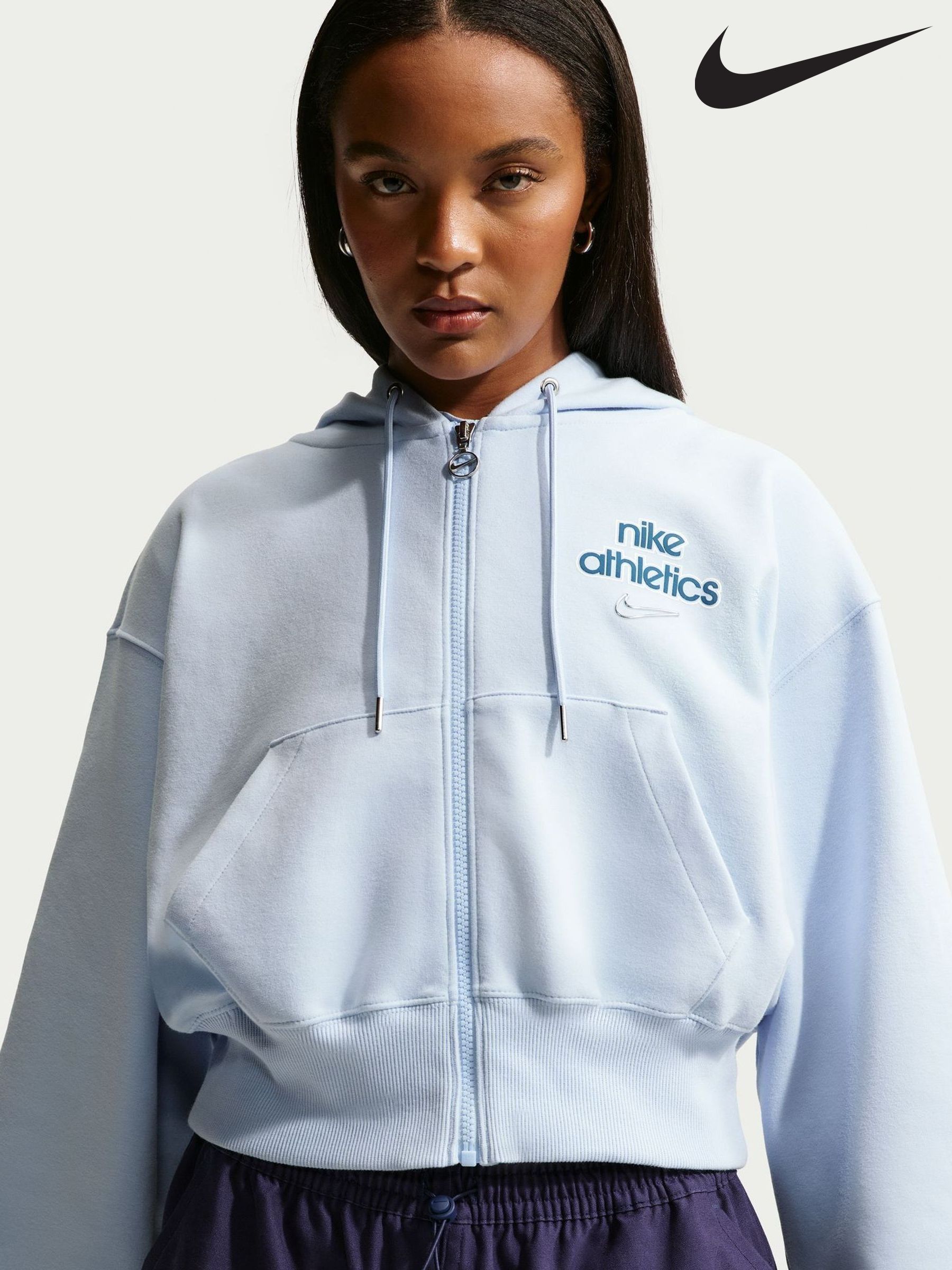 nike swoosh hoodie pink foam hydrogen blue