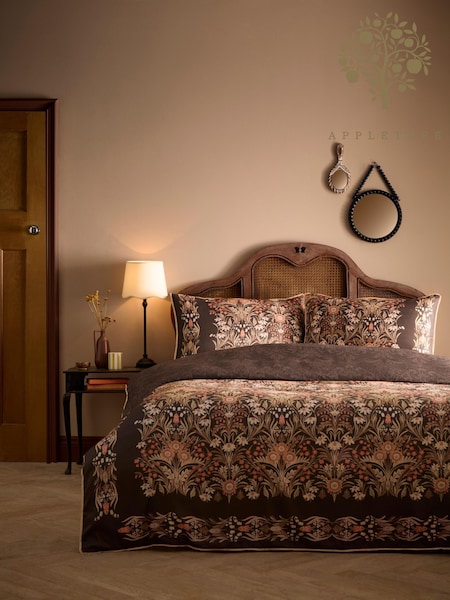 Appletree Chocolate Audrey Duvet Cover Set (H74978) | £60 - £80