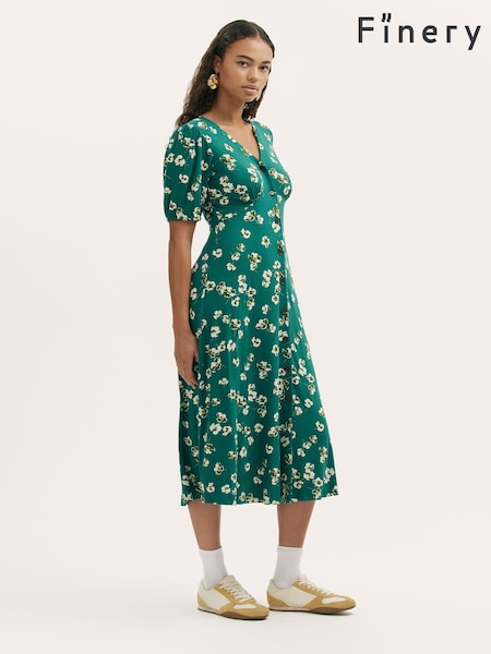 Finery Green Milena Dress (H75603) | £49