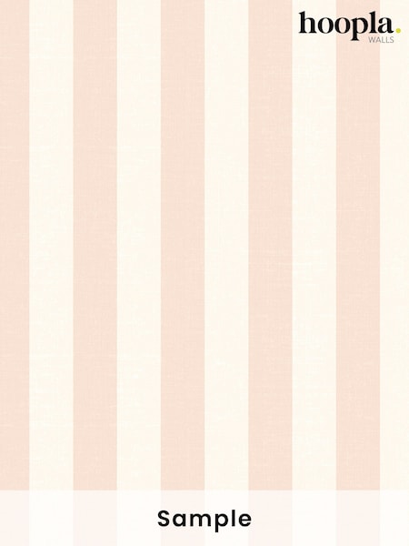 Hoopla Walls Peach Shadow Stripe A4 Wallpaper Sample (H75771) | £1