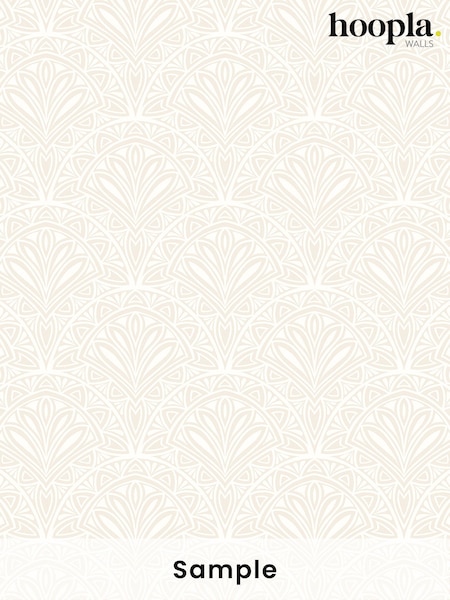 Hoopla Walls Linen Ditsy Deco Fan A4 Wallpaper Sample (H75772) | £1
