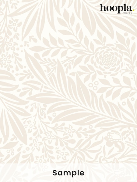 Hoopla Walls Natural Ditsy Leaf Stripe A4 Wallpaper Sample (H75784) | £1