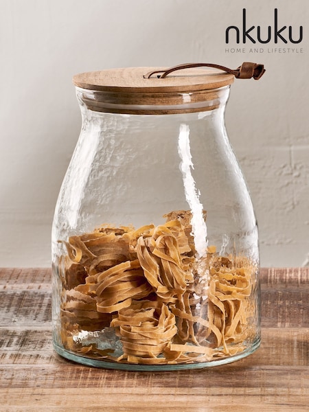 Nkuku Clear Shaan Storage Jar (H76093) | £60
