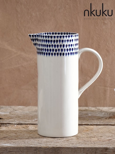 Nkuku Blue Drop Jug (H76107) | £48