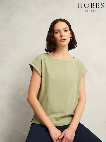 Hobbs Green Alycia Slub T-Shirt (H76172) | £39