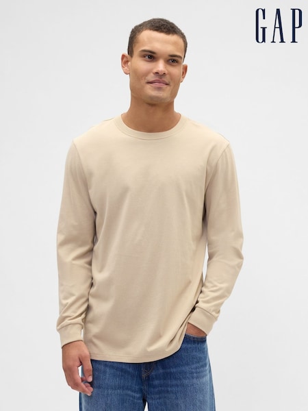 Gap Beige Everyday Long Sleeve T-Shirt (H76199) | £16