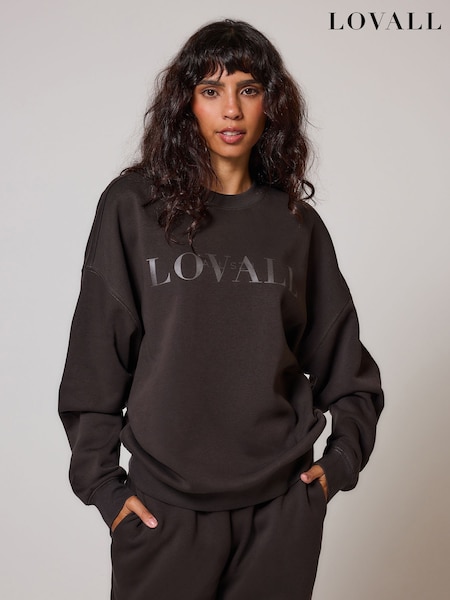 LOVALL Brown Oversized ALL SZN Sweatshirt (H76238) | £55