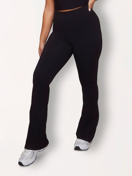 LOVALL Black Empower High Waisted Flare Leggings (H76254) | £45