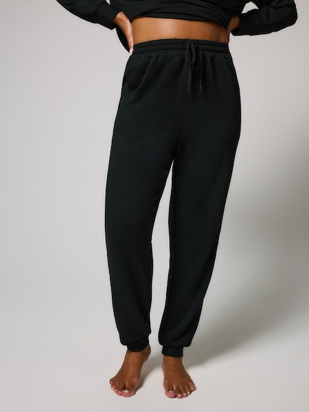 LOVALL Black Luxe High Waisted Lounge Joggers (H76273) | £0