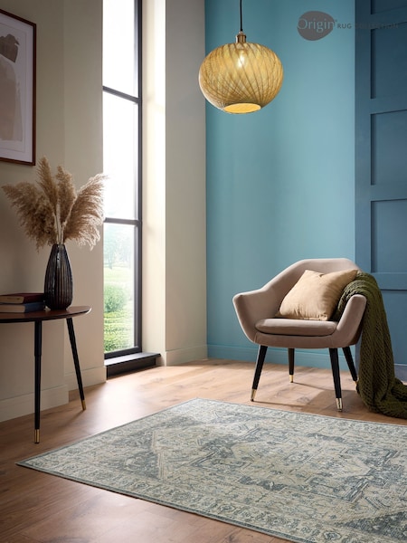 Origin Rug Collection. Grey Washable Napoli Rug (H76418) | £65 - £115