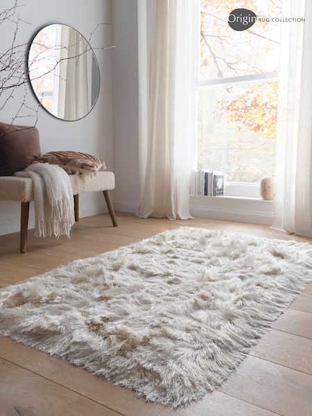 Origin Rug Collection. Ivory Glamour Deluxe Rug (H76423) | £115 - £325