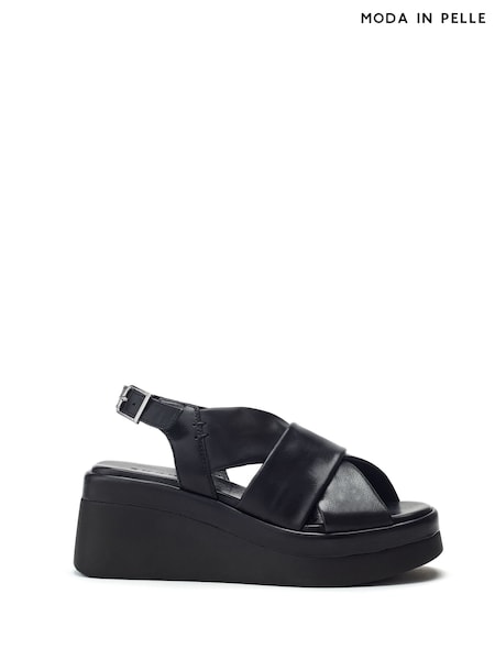 Moda in Pelle Sh Mellow Chunky Wedge Cross Strap Sandals (H76459) | £109