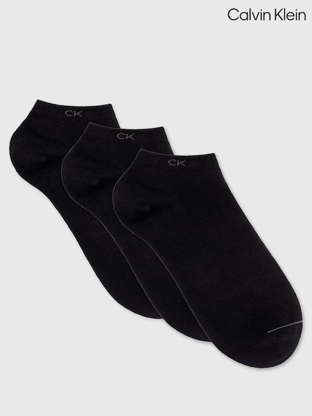 Calvin Klein Black Ankle Socks 3 Pack (H76496) | £19