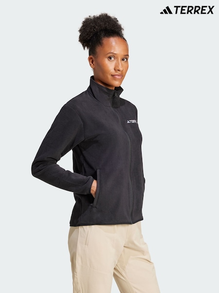 adidas Black Multi Essentials Full-Zip Fleece Jacket (H76768) | £40