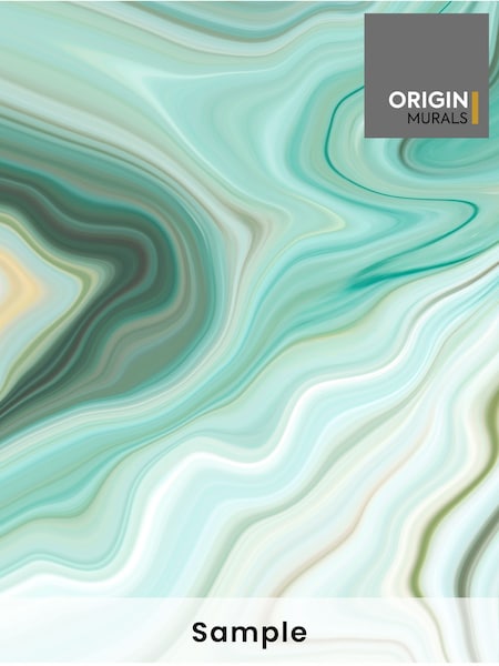 Origin Murals Emerald Marbled Ink Matte Non Woven A3 Mural Sample (H76809) | £1