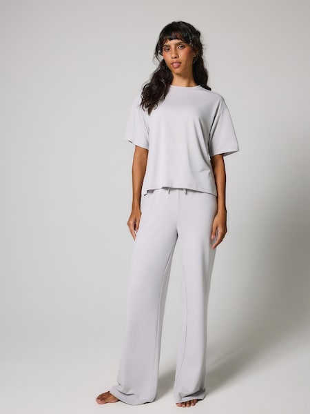 LOVALL Grey Soft Touch Wide Leg Tall Loungewear Sets (H76860) | £52