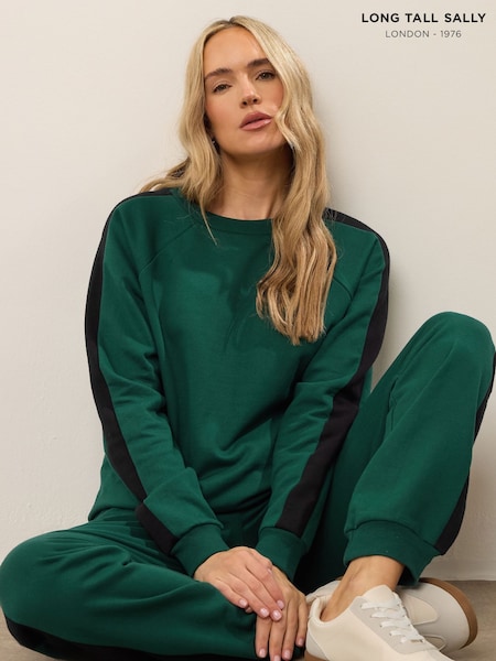 Long Tall Sally Green Colour Block Sweatshirt (H77054) | £26