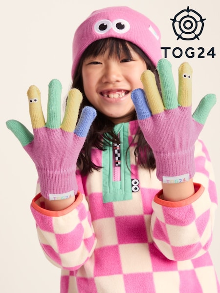 Tog 24 Pink Kids Adal Shaun The Sheep Knit Gloves (H77423) | £12
