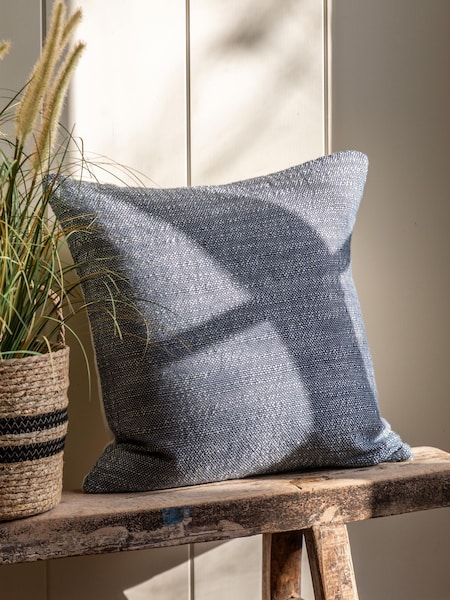Gallery Direct Blue Hali Slub Cushion (H77516) | £22