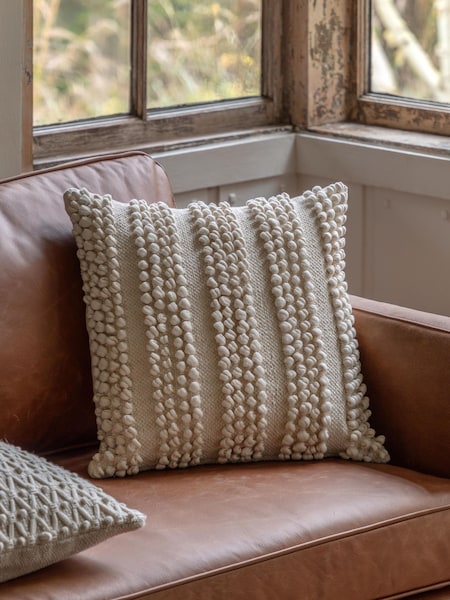 Gallery Direct Cream Amble Textured Cushion (H77544) | £36