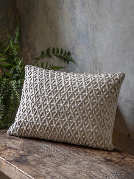Gallery Direct Cream Renley Woven Cushion (H77548) | £36