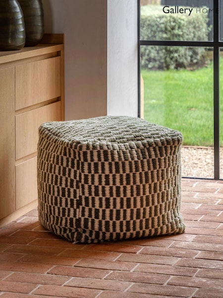 Gallery Direct Green Lulea Pouffe (H77557) | £89