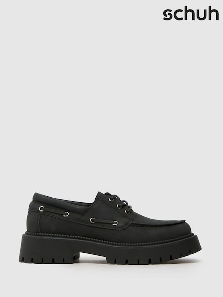 Schuh Lowen Chunky Boat Black Shoes (H77646) | £38