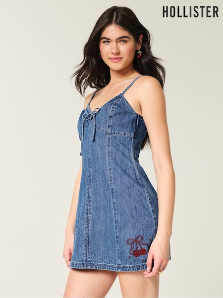 Hollister Blue Denim Mini Dress (H77862) | £30 - £40