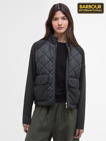 Barbour® International Black Ebony Quilted Sweater (H78003) | £119