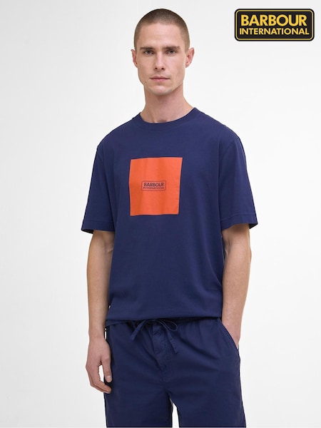 Barbour® International Blue Mass Graphic Print T-Shirt (H78007) | £40