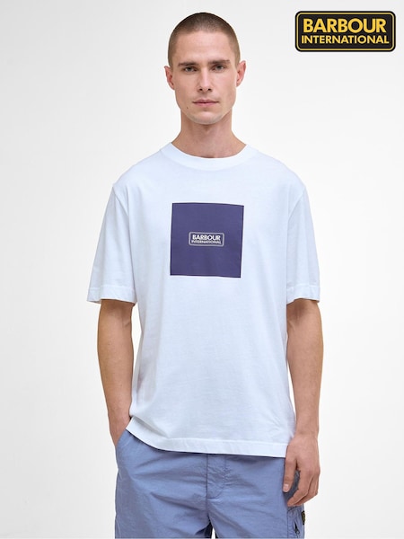 Barbour® International White Mass Graphic Print T-Shirt (H78009) | £40