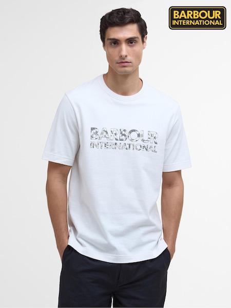 Barbour® International White Bento Graphic Print T-Shirt (H78017) | £35