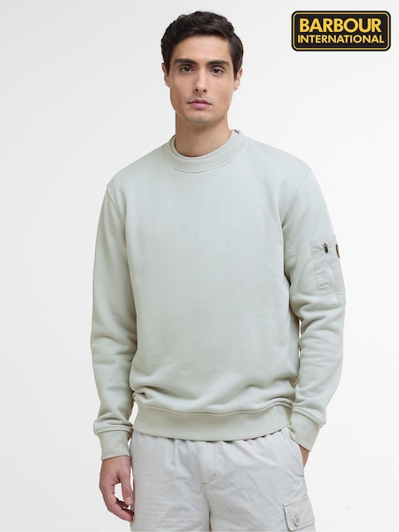 Barbour® International Grey Grip Crewneck Sweatshirt (H78021) | £100