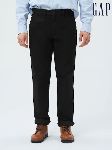 Gap Black Essential Chinos in Straight Fit (H78089) | £40