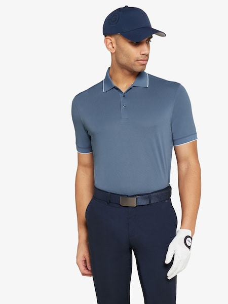 Galvin Green Blue Marty Breathable Short Sleeve Golf Polo Shirt (H78118) | £65