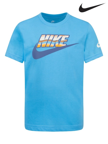 Nike Baltic Blue Little Kids Logo T-Shirt (H78223) | £0