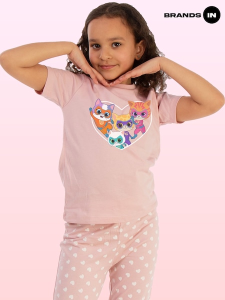 Brands In Pink Disney SuperKitties Heart Pyjamas (H78278) | £19