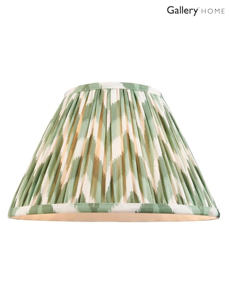 Gallery Home Cotswold Green Zigzag Printed Fabric Shade 30cm (H78338) | £42