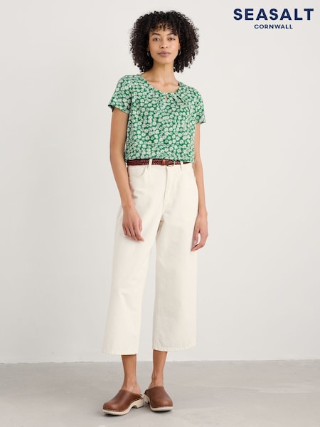 Seasalt Cornwall Green Appletree T-Shirt (H78451) | £36