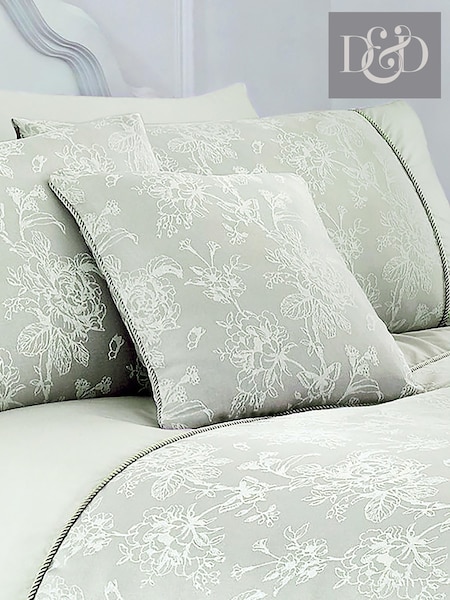 Dreams & Drapes Green Jasmine Jacquard Filled Cushion (H78690) | £16