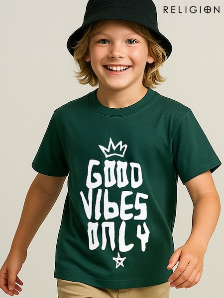 Religion Bottle Green Dare Devil T-Shirt (H78782) | £18