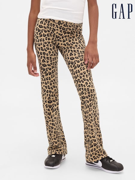 Gap Brown Leopard Print Flare Leggings (4-13yrs) (H78832) | £15